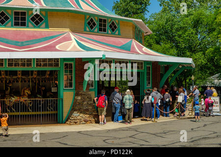 Dentzel managerie carousel, Glen Echo Park, MacArthur Boulevard, Glen Echo, Maryland Stock Photo