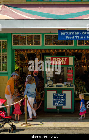 Dentzel managerie carousel, Glen Echo Park, MacArthur Boulevard, Glen Echo, Maryland Stock Photo