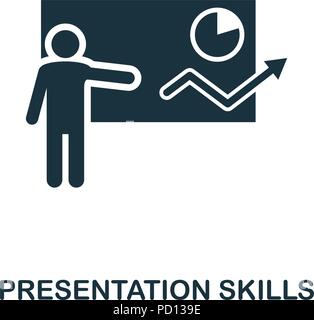 Presentation Skills creative icon. Simple element illustration. Presentation Skills concept symbol design from soft skills collection. Can be used for Stock Vector