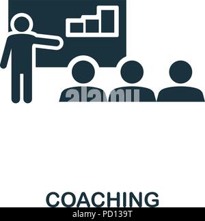 Coaching creative icon. Simple element illustration. Coaching concept symbol design from soft skills collection. Can be used for mobile and web design Stock Vector