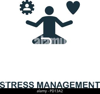 Stress Management creative icon. Simple element illustration. Stress Management concept symbol design from soft skills collection. Can be used for mob Stock Vector