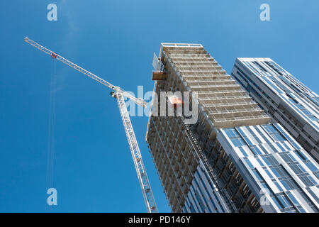 New high rise buildings under construction in MediaCityUK Stock Photo
