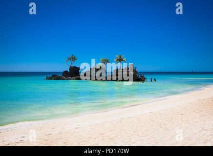 Willys Rock christian shrine on Boracay tropical island, Philippines. Stock Photo