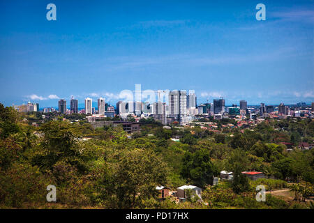 Panorama of Cebu city. Philippines. Cebu is the Philippines second most significant metropolitan centre and main domestic shipping port. Stock Photo