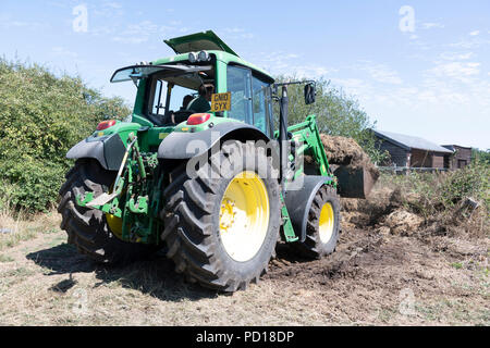 John Deere 6430 Tractor Fitted with JD 633 loader Stock Photo - Alamy