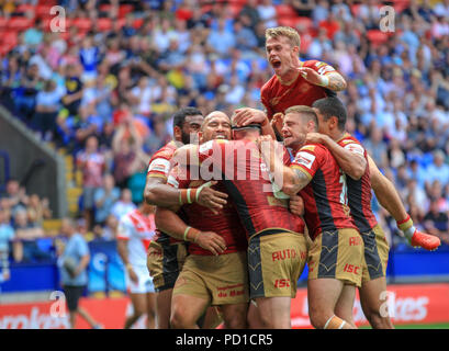 Bolton, UK. 5 August 2018.  Ladbrokes Challenge Cup Semi-Final , St Helens v Catalans Dragons ; Credit: News Images /Alamy Live News Stock Photo