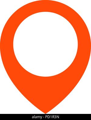 Map pointer icon. Location icon. Map pointer. Navigation map, gps, direction, place, compass, contact search concept. Isolated vector illustration on  Stock Vector