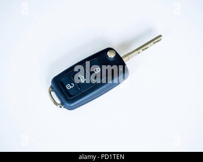 Skoda Yeti car or van key showing lock and unlock buttons and extended key Stock Photo