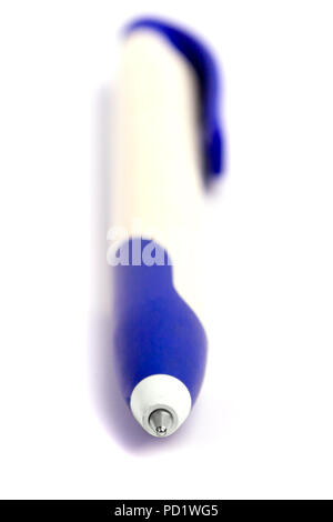 blue ball-point pen isolated on white background Stock Photo