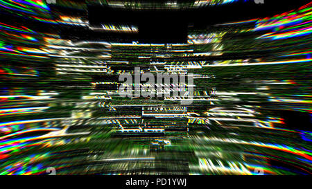 Abstract glitch texture background. 3d rendering digital backdrop Stock Photo