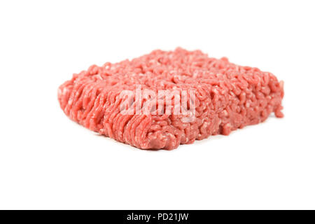 Minced beef on isolated white background Stock Photo