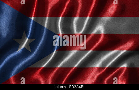 Puerto Rico flag - Fabric flag of Puerto Rico country, Background and ...