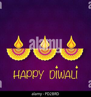 Dark blue floral background with three festival lamps and sample text Stock Vector