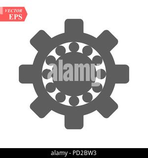 Setting icon vector, Tools, Cog, Gear Sign Isolated on white background. Help options account concept. Trendy Flat style for graphic design, logo, Web site, social media, UI, mobile app, EPS10 Stock Vector
