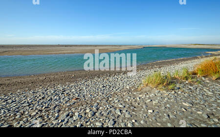 Okarito Beach Lagoon on the West Coast of New Zealand Stock Photo