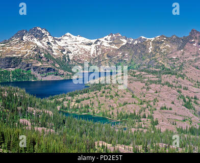 gray wolf lake in mission mountains wilderness near arlee, montana