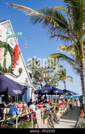 Florida Lauderdale by the Sea,Aruba Beach Cafe,restaurant restaurants food dining cafe cafes,food,dine,eat out,service,seafood,food,al fresco sidewalk Stock Photo