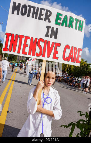 Miami Florida,Miami Dade County,Coconut Grove,King Mango Strut,annual,community parade,satire,parody,girl girls,youngster,female kids children teen te Stock Photo