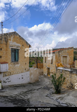 Arsos, Cyprus - October 8, 2017:  Typical street scene in the winegrowing village of Arsos. Stock Photo