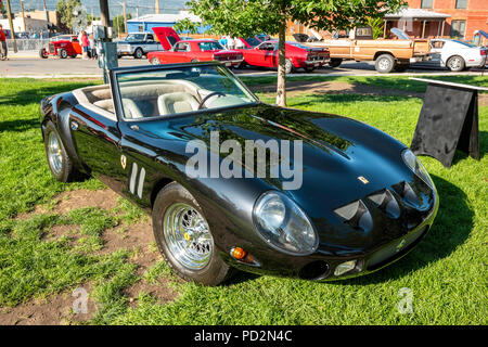 1962 Ferrari GTO Convertible Replica; Angel of Shavano Car Show, fund raiser for Chaffee County Search & Rescue South, Salida, Colorado, USA Stock Photo