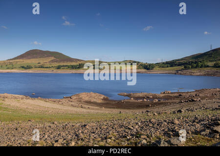 Llyn Celyn reservoir in drought conditions, Wales Stock Photo