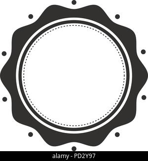 circular lace stamp icon Stock Vector