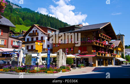 Tourism Resort town Adelboden, Bernese alps, Switzerland Stock Photo