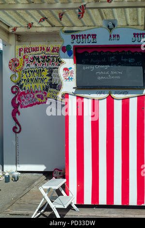 Cartoonist at the Pier Herne Bay as part of the Herne Bay Cartoon Festival Held Annually Stock Photo