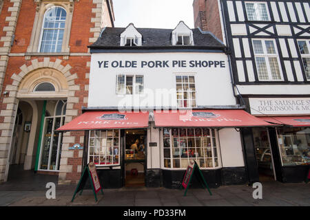 Ye Olde Pork Pie Shoppe in Melton Mowbray, Leicestershire England UK Stock Photo