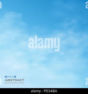 Abstract of blue sky with clouds background, illustration vector eps10 Stock Vector