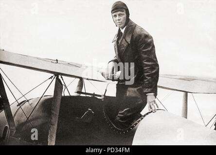 Charles Augustus Lindbergh, 1902 – 1974, nicknamed Lucky Lindy, The Lone Eagle, and Slim.  American aviator, military officer, author, inventor, explorer, and environmental activist.  From These Tremendous Years, published 1938. Stock Photo