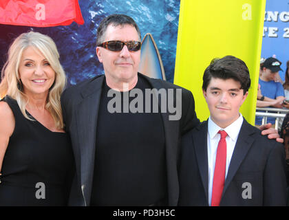 HOLLYWOOD, CA - AUGUST 6: Author Steve Alten and family attend the Warner Bros. Pictures U.S. Premiere of 'The Meg' on August 6, 2018 at TCL Chinese Theatre in Hollywood, California. Photo by Barry King/Alamy Live News Stock Photo
