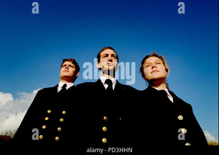 Pupils of the Antwerp Maritime Academy in their school uniforms (Belgium, 13/11/2008) Stock Photo