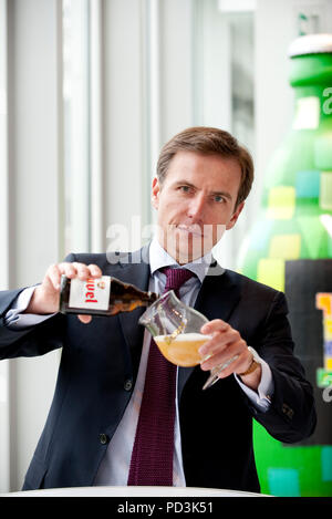 Duvel Moortgat brewery CEO Michel Moortgat (Breendonk, 18/03/2011) Stock Photo