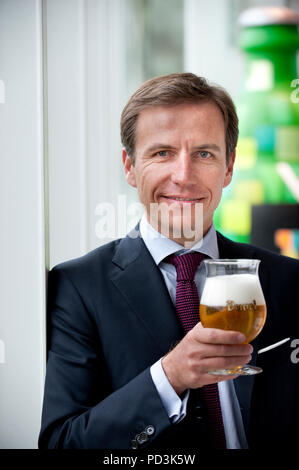 Duvel Moortgat brewery CEO Michel Moortgat (Breendonk, 18/03/2011) Stock Photo