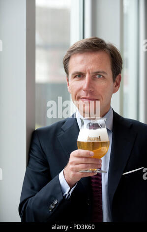 Duvel Moortgat brewery CEO Michel Moortgat (Breendonk, 18/03/2011) Stock Photo