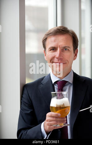 Duvel Moortgat brewery CEO Michel Moortgat (Breendonk, 18/03/2011) Stock Photo