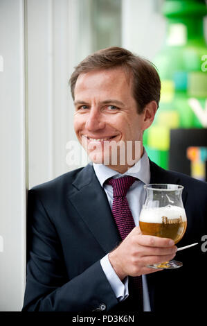 Duvel Moortgat brewery CEO Michel Moortgat (Breendonk, 18/03/2011) Stock Photo