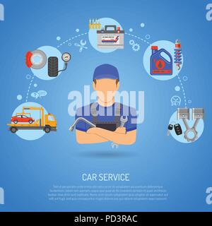Car Service Concept Stock Vector