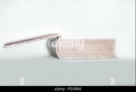 close up.thick old open book. photo with copy space Stock Photo