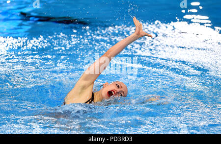 Germany's Marlene Bojer in the Synchronised Swimming ...