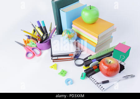 School Supplies Books White Background Stock Photo by ©5seconds 205784434