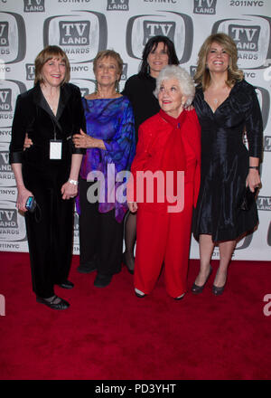 Geri Jewell. Cloris Leachman, Nancy McKeon, Charlotte Rae and Lisa Whelchel attend the 9th Annual TV Land Awards at the Javits Center on April 10, 201 Stock Photo