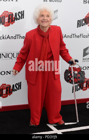 Actress Charlotte Rae attends the 'Ricki And The Flash' New York premiere at AMC Lincoln Square Theater on August 3, 2015 in New York City. Stock Photo