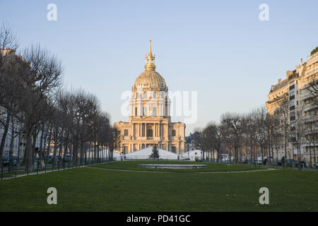 PARIS-FRANCE-JANUARY 19,2017: Hotel des Invalides, is a complex of buildings in the 7th arrondissement of Paris, France Stock Photo