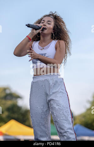 Ella Eyre on the Main Stage at Brighton Pride 2018 Stock Photo