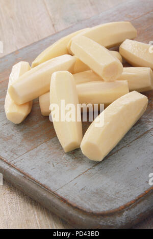 preparing fresh parsnips Stock Photo