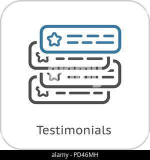 Testimonials Line Icon. Stock Vector