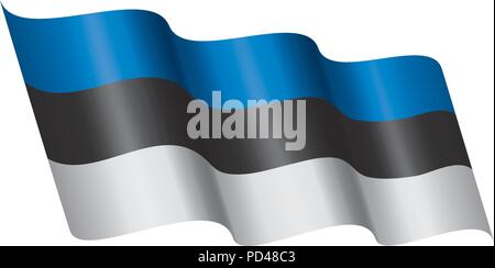 Estonia flag, vector illustration Stock Vector