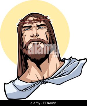 Jesus Portrait Illustration Stock Vector